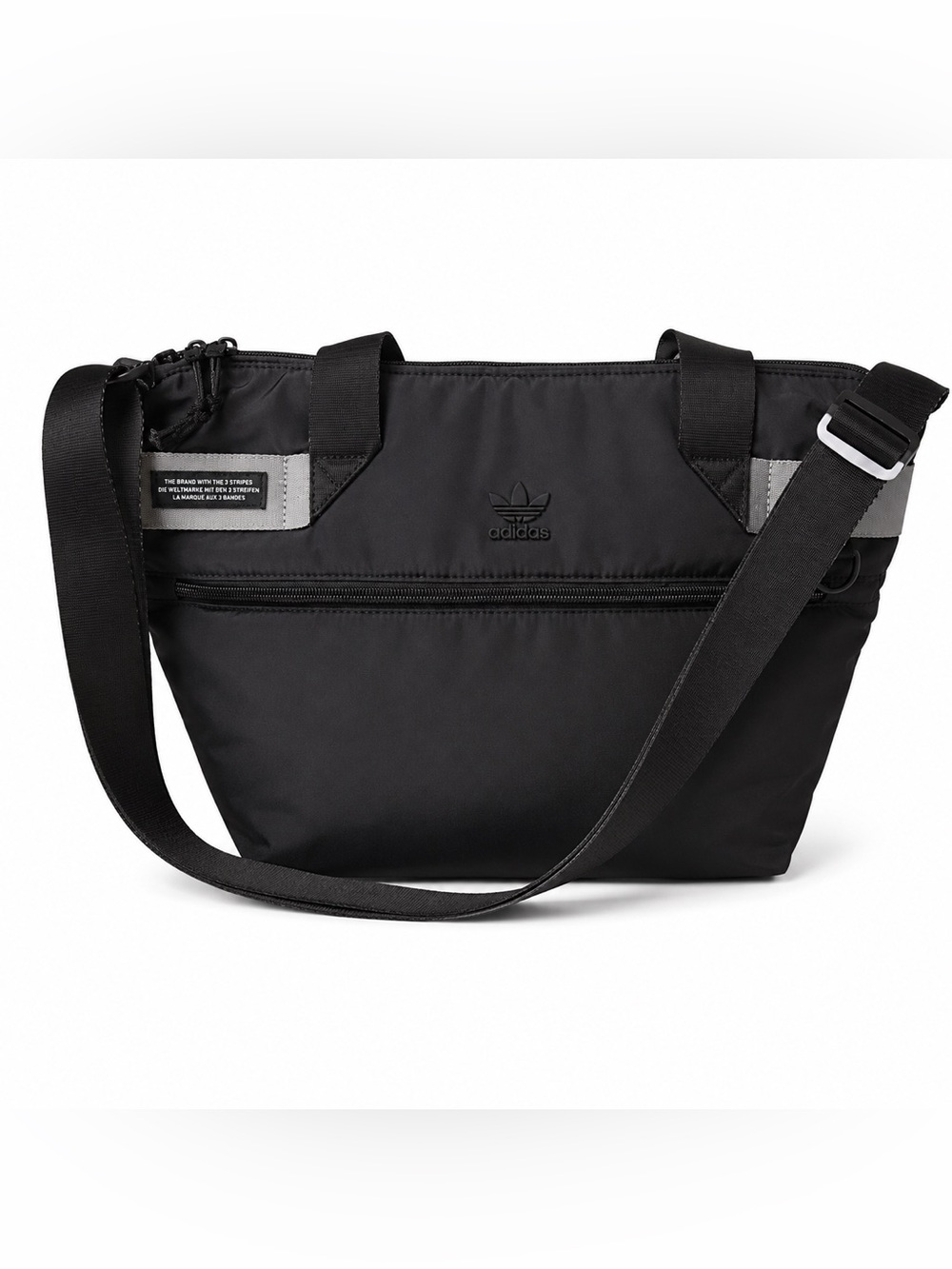 Adidas Originals Black Puffer Tote Crossbody Shopper Bag Travel Laptop Recycled